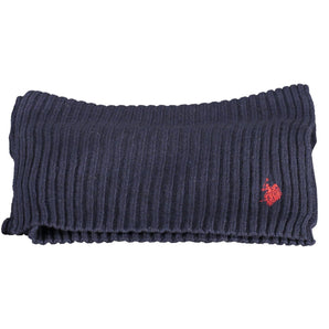 U.S. POLO ASSN. Elegant Embroidered Blue Scarf