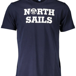 North Sails Blue Cotton Men T-Shirt