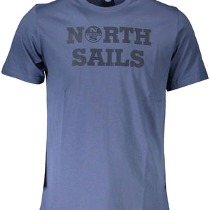 North Sails Blue Cotton Men T-Shirt