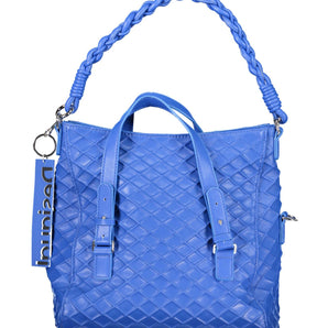 Bolso Desigual Chic Azul Con Detalle En Contraste