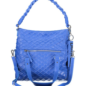 Bolso Desigual Chic Azul Con Detalle En Contraste