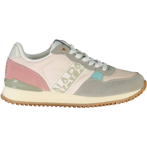 Napapijri Chic Pink Laced Sneakers with Logo Detail