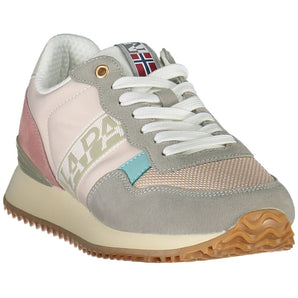 Napapijri Chic Pink Laced Sneakers with Logo Detail