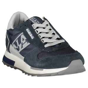 Napapijri Sporty Blue Lace-Up Sneakers with Logo Detail