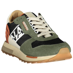 Napapijri Trendy Green Lace-Up Sneakers for the Modern Man