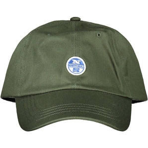 North Sails Green Cotton Cap with Visor and Logo Accent