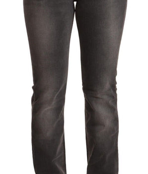 Costume National Chic Denim gris de cintura baja y pitillo