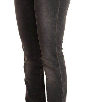 Costume National Chic Denim gris de cintura baja y pitillo