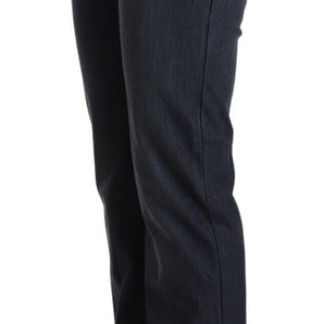 MARGHI LO' Chic Dark Blue Straight Cut Jeans