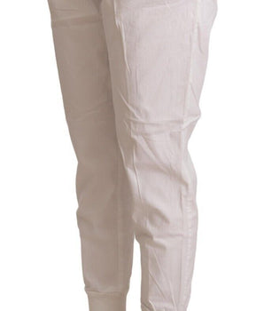 Pantalones capri cónicos blancos de Met Chic