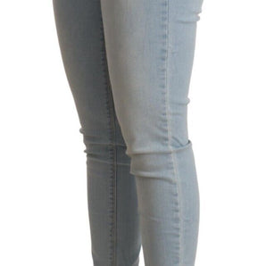 Liu Jo Light Blue Mid Waist Skinny Denim