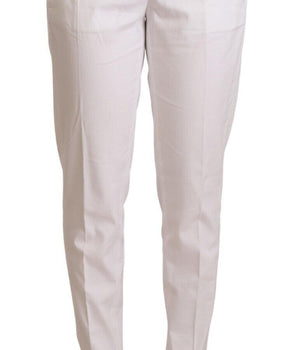 Jacob Cohen White Mid Waist Tapered Birgitte Jackets