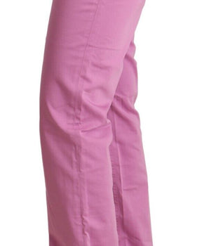 Jacob Cohen Pink Cotton Low Waist Denim Tapered Jeans