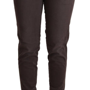 Ermanno Scervino Chic Brown Low Waist Skinny Pants