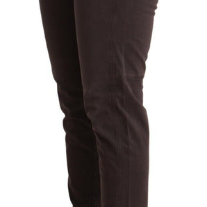 Ermanno Scervino Chic Brown Low Waist Skinny Pants