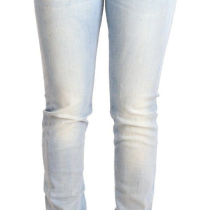 Acht Chic Skinny de cintura baja en denim azul claro