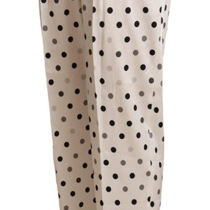 Ermanno Scervino Chic High Waist Polka Dotted Tapered Pants