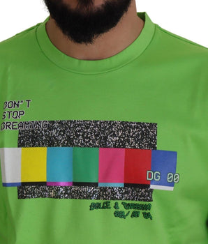 Dolce & Gabbana Green Cotton DG CHANNEL Top T-shirt
