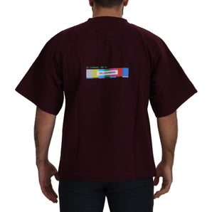 Dolce &amp; Gabbana Bordeaux Crewneck Cotton Tee