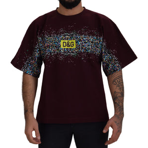 Dolce &amp; Gabbana Bordeaux Crewneck Cotton Tee