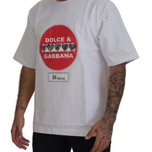 Dolce &amp; Gabbana Camiseta Chic de algodón blanco con corazón Love