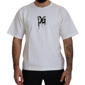 Dolce &amp; Gabbana Timeless White Logo Crewneck Tee