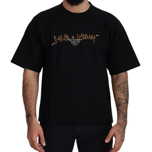 Dolce &amp; Gabbana Elegant Black Cotton Blend Crewneck T-Shirt