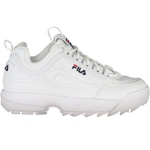 Fila Sleek White Sports Sneakers with Embroidered Accents