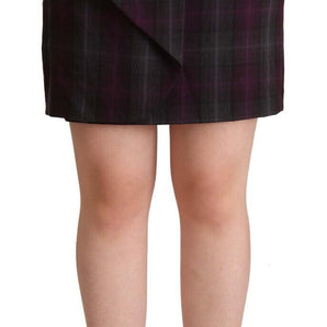 BENCIVENGA Elegant High Waisted Checkered Skirt