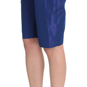 Ermanno Scervino Chic Blue Mid Waist Shorts