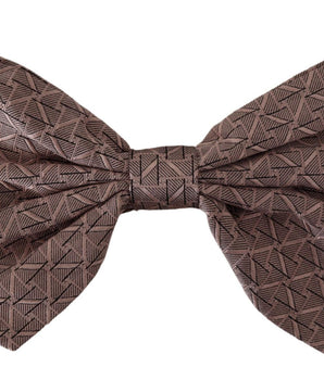 Dolce & Gabbana Gray Fantasy Print Adjustable Neck Papillon Bow Tie