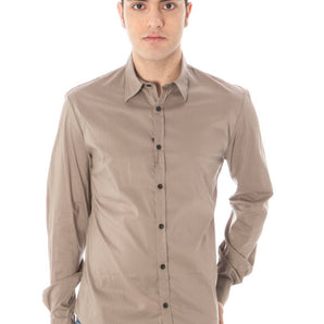 Costume National Green Cotton Men Shirt