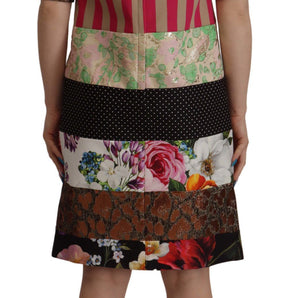 Dolce &amp; Gabbana Patchwork Sheath Mini Dress - Multicolor Elegance