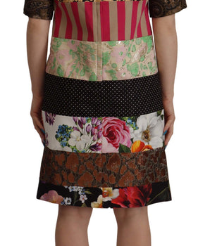 Dolce &amp; Gabbana Patchwork Sheath Mini Dress - Multicolor Elegance