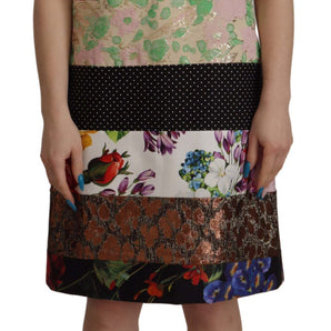 Dolce & Gabbana Patchwork Sheath Mini Dress - Multicolor Elegance