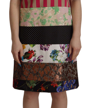 Dolce &amp; Gabbana Patchwork Sheath Mini Dress - Multicolor Elegance
