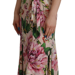 Dolce &amp; Gabbana Elegant Floral Silk Wrap Dress