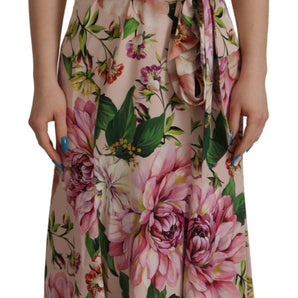 Dolce & Gabbana Elegant Floral Silk Wrap Dress