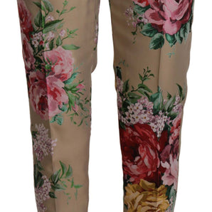 Dolce & Gabbana Floral High-Waist Dress Pants