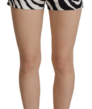 Dolce &amp; Gabbana Hot Pants con estampado de cebra y cintura media