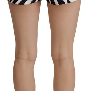 Dolce &amp; Gabbana Zebra Print Mid Waist Hot Pants