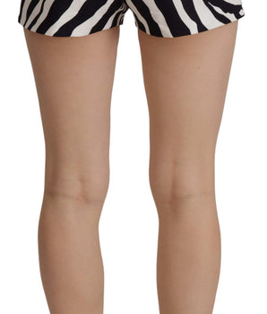 Dolce &amp; Gabbana Hot Pants con estampado de cebra y cintura media