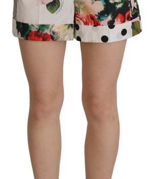 Dolce &amp; Gabbana Multicolor High Waist Hot Pants Shorts