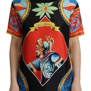 Dolce & Gabbana Glamourous Multicolor Silk Top