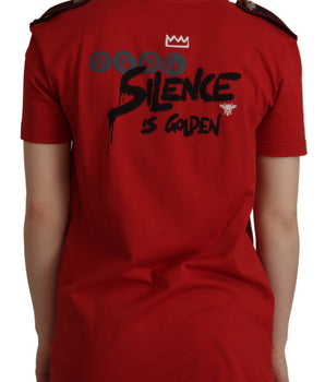 Dolce &amp; Gabbana Elegant Red Crewneck Cotton Tee