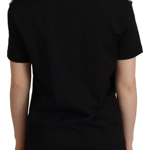 Dolce &amp; Gabbana Chic Black Logo Cotton Tee for Women