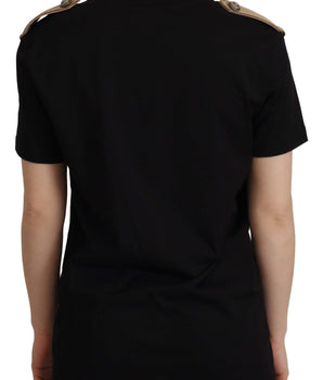 Dolce &amp; Gabbana Camiseta elegante de algodón con logo negro para mujer