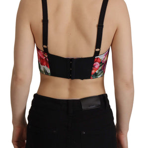 Dolce & Gabbana Floral Print Cropped Corset Top