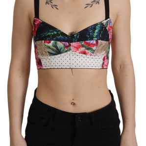 Dolce & Gabbana Floral Print Cropped Corset Top