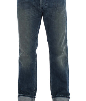 Acht Blue Wash Cotton Denim Regular Fit Jeans